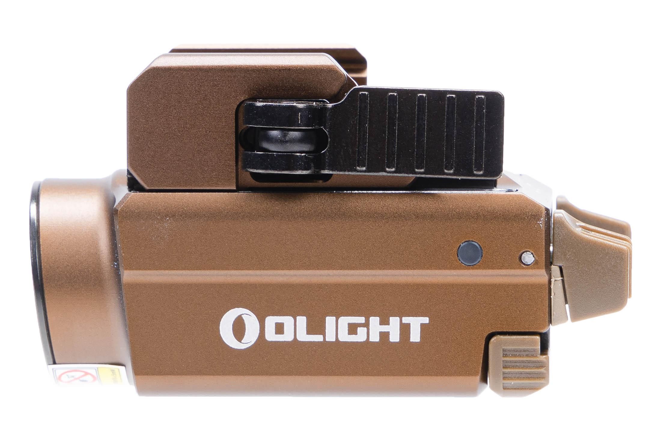 Olight Baldr S 800 Lumen Tactical Flashlight with Green Laser - Tan